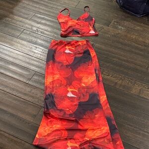 Floral tank and maxi set sz s